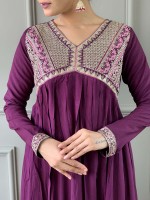 Plum Viscose Readymade Kurti